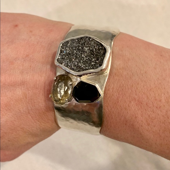 Silpada Sterling Silver “Crystal Cave” Cuff - Picture 1 of 4